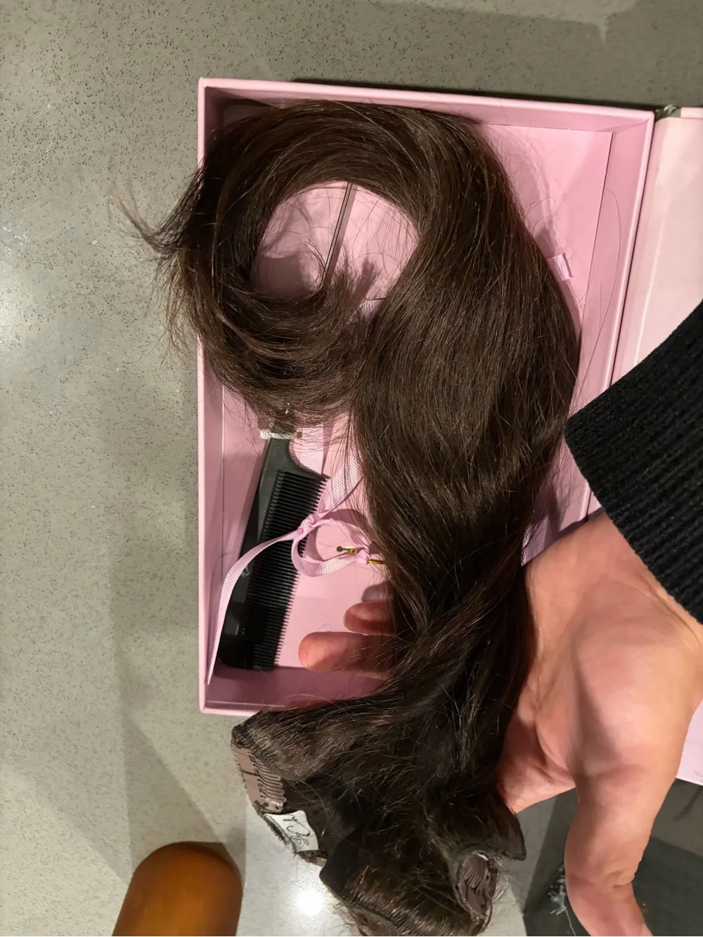 chic Remy Perfect Blend Halo Clip-Ins - Dark Brown